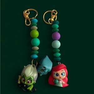Disney Ariel and Ursula little mermaid keychain